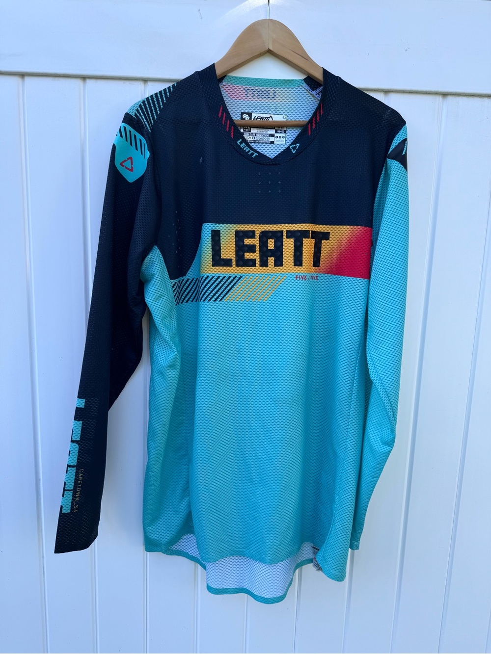 Men's Long Sleeve Teal & Black Leatt Performance Jersey